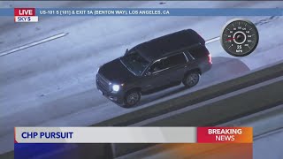 CHP officers chase speeding driver in L.A. County