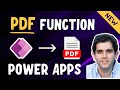 Power Apps PDF Function Introduction | Create PDF Documents from Screens, Galleries & Containers