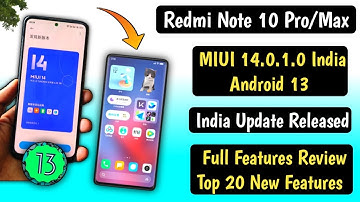 Finally Redmi Note 10 Pro/Max MIUI 14 Android 13 India Update Released,Full Features Review India