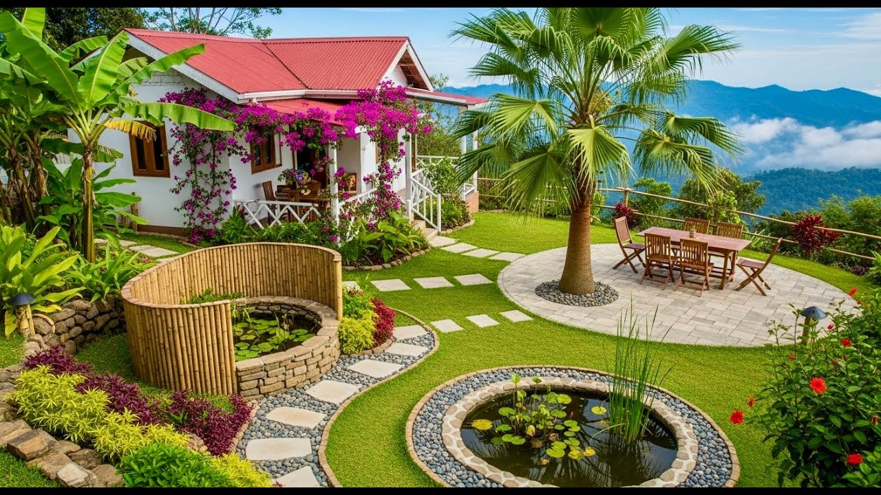 Уютный дизайн тропического двора: от скучного двора до захватывающего дух оазиса