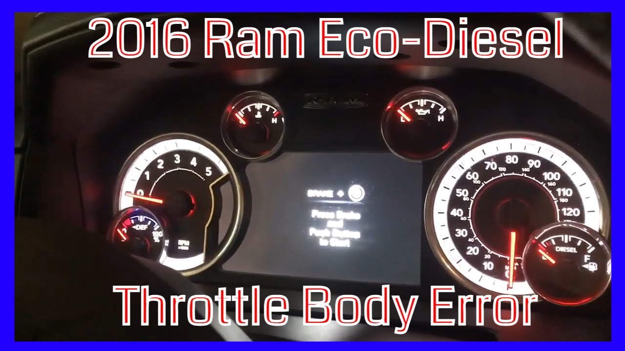 2016 RAM Eco-Diesel Electronic Throttle Control Service ERROR #