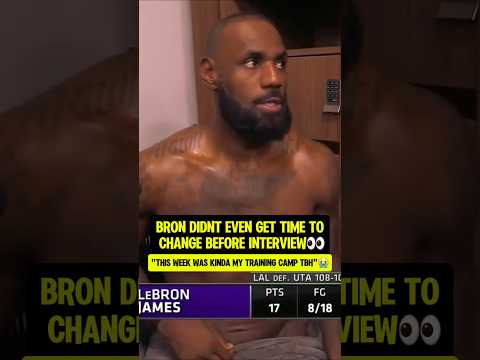 Reporters gotta give LeBron a MINUTE😭