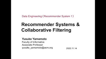 Recommender Systems Part 1 in the Data Engineering Course - 2022