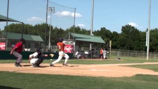 Bryan Benz hits a line drive to a very alert SS for an out...
