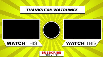 Youtube End Screen, Youtube End Screen Template
