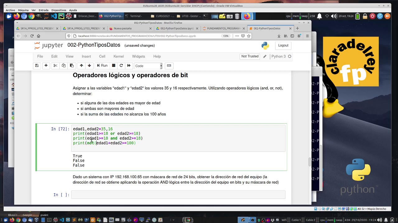 ASIR FPROG UT03 03 TIPOS DATOS Parte3 - YouTube