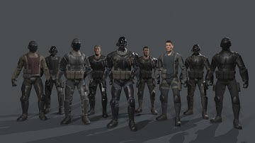 Sci-Fi Soldiers animations