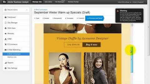 Email Campaign Enhancements for Business Catalyst