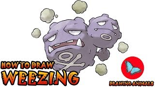 How To Draw Weezing Pokemon Drawing Animals