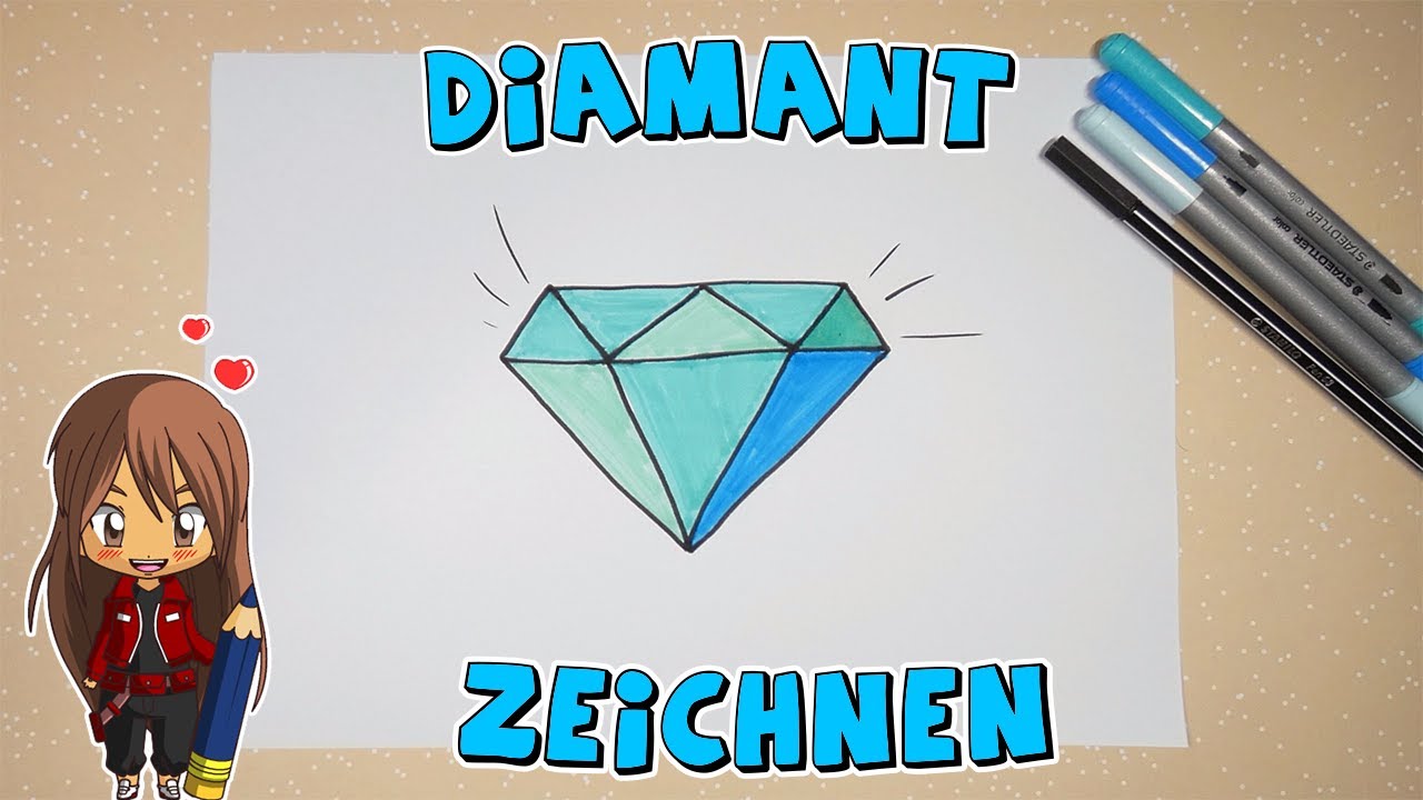 Алмаз просто рисует для детей | от 5 лет | Рисование с Эви | немецкий язык