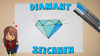 Diamant einfach malen für Kinder | ab 5 Jahren | Malen mit Evi | deutsch