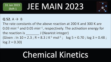A →  B The rate constants of the above reaction at 200 K and 300 K are 0.03 min–1 and 0.05 min–1,