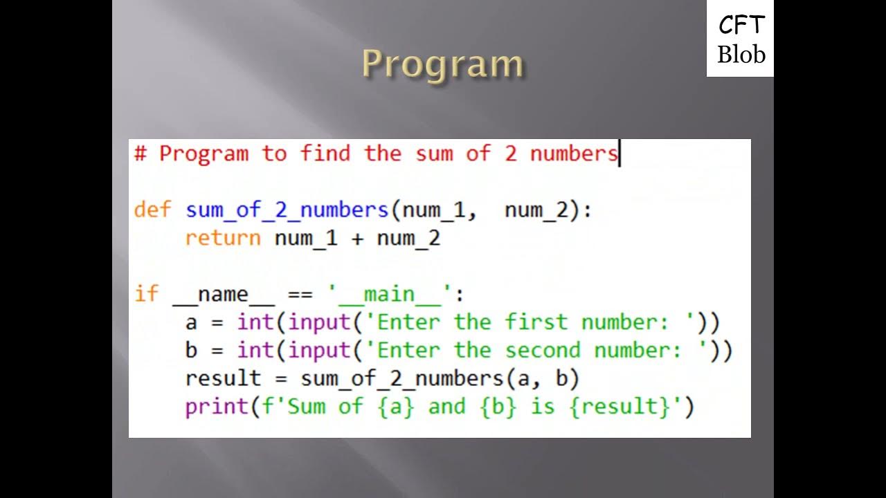 Python Basics - Add 2 Numbers - YouTube