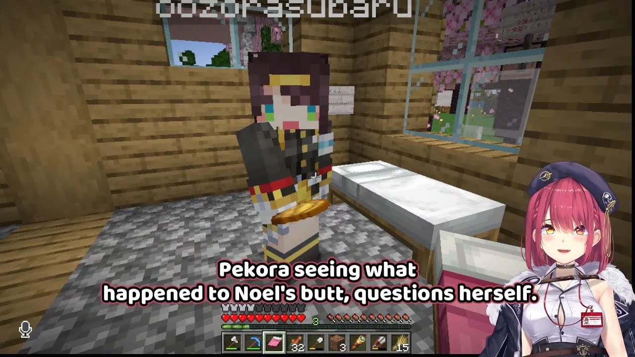 Subaru asks Marine for help making Pekora Nyumu