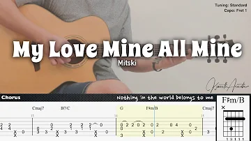 My Love Mine All Mine - Mitski | Fingerstyle Guitar | TAB + Chords + Lyrics