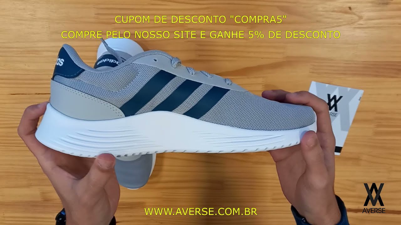 adidas lite racer cinza