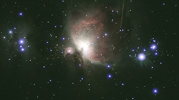 Orion Photobombed with Satellites Trails