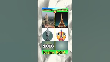 statue of unity 🆚 eiffel tower || #shorts || @CrazyXYZ @MRINDIANHACKER