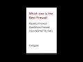 Which one is the Best Firewall in the World |  #shorts