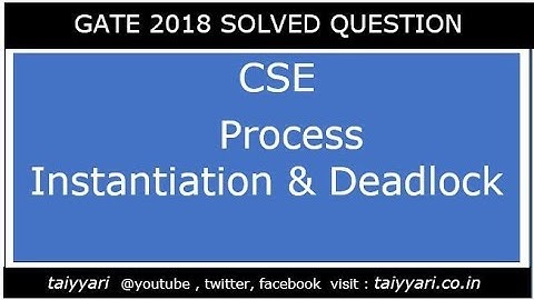 Gate 2018 Solved Question on Process Instance & Deadlock