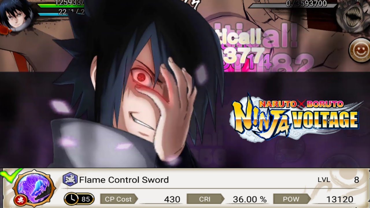 Maxed Ultimate Jutsu (Sasuke EMS) vs All Level Bijuu SAM 23 • Naruto X Boruto Ninja Voltage