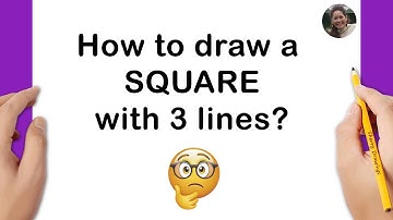 How to draw a square with 3 lines  | Easy Drawing