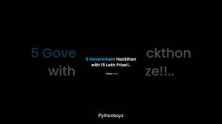 💰 Top 5 Govt Hackathons 2025 | Win ₹15 Lakh+ Prize & Get Jobs! 🚀#short