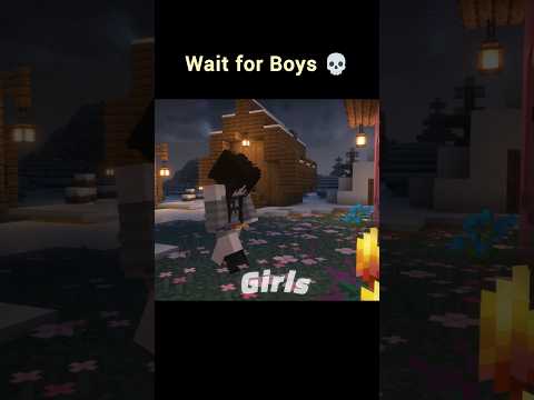 Girls vs Boys in Minecraft 😲 #minecraftshorts #viralshorts