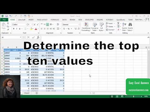 Determine the top ten values with VBA in Excel