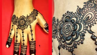 Easy party mehndi design|| simple half hand design #partymehndidesign #partymehndi screenshot 5