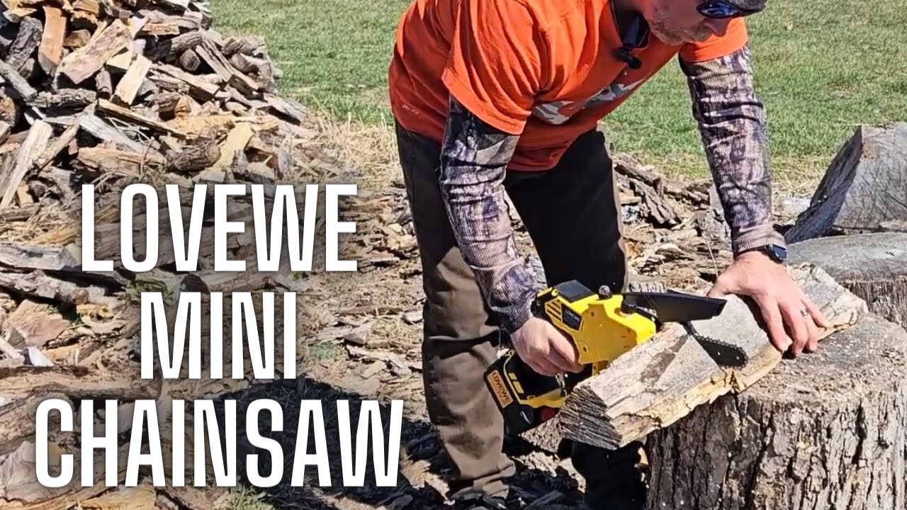 loveWe 6 Inch Electric Chainsaw | Battery Powered Mini Chainsaw - YouTube