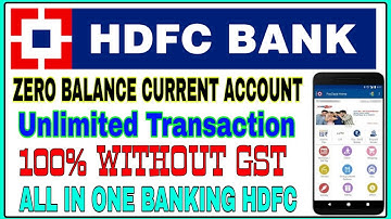 HDFC ZERO BALANCE CURRENT ACCOUNT