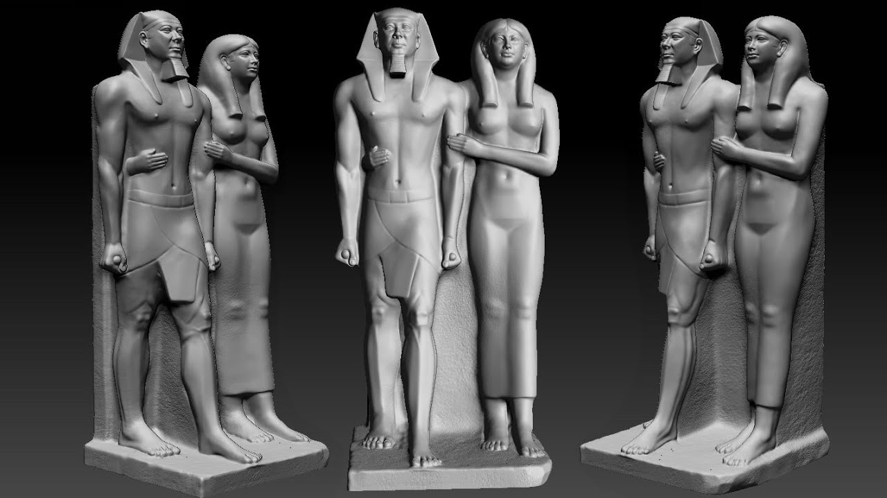 menkaure and khamerernebty statue