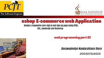 Web Project Task 01 | 1st Year | Semester 01 | Java Institute
