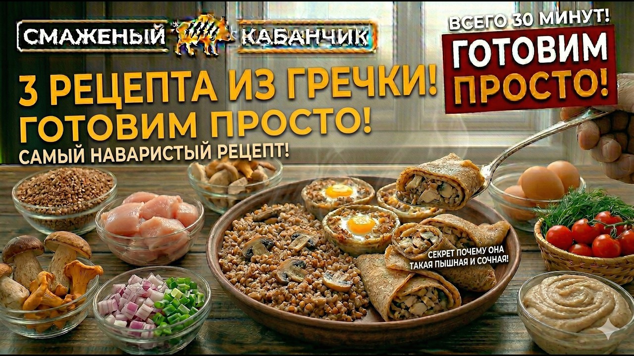 ГРЕЧКА больше не будет скучной! 3 рецепта, которые вы полюбите навсегда.