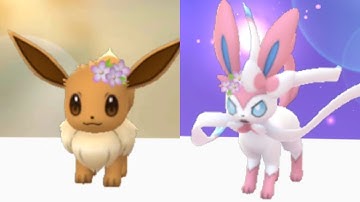 PokemonGo || Evolution || Pokemon 16 || flower🌸 Eevee || SYlveon Name trick 🌸KIRA, finally complete💗