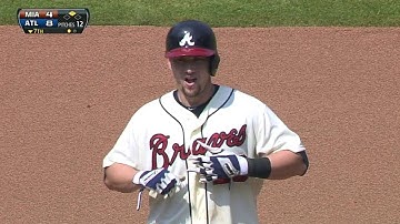 MIA@ATL: Johnson pads the lead with two-run double