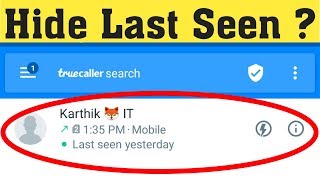 How To Hide Last Seen In Truecaller App or Turn Off Availability Feature 2020