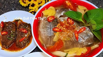 🌧Cơm dân dã ngày mưa | 🐟Canh chua cá rô đồng kho tiêu |258|