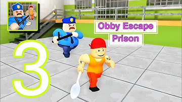 Obby Prison Escape From Barry - Gameplay Walkthrough Part 3 Full Game Obby (ios, Android)