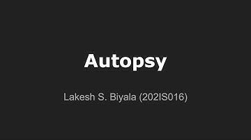 16. Autopsy - Analysis of Disk Image