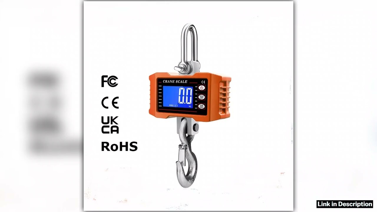 Digital Hanging Scale 1500kg Weigher Tools 1000KG Heavy Duty Crane Scales LCD Steel Industrial Auto