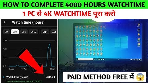 How to increase non-drop Youtube watch time 😱 How to increase watch time from laptop || TECH WITH...