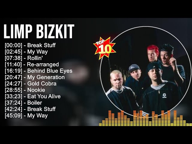 Limp Bizkit Greatest Hits ~ Top 10 Alternative Rock songs Of All Time class=