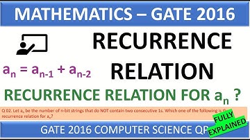 GATE 2016 CS Q2. Let an be the number of n-bit strings that do NOT contain two consecutive 1s.