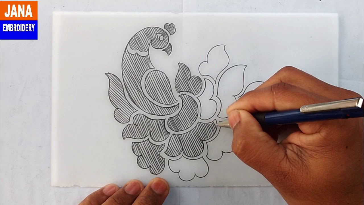 Easy Peacock Drawing For Kids | School Project Work | Pencil Art - YouTube