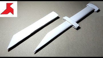 DIY -  How to make DAGGER with a scabbard from A4 paper