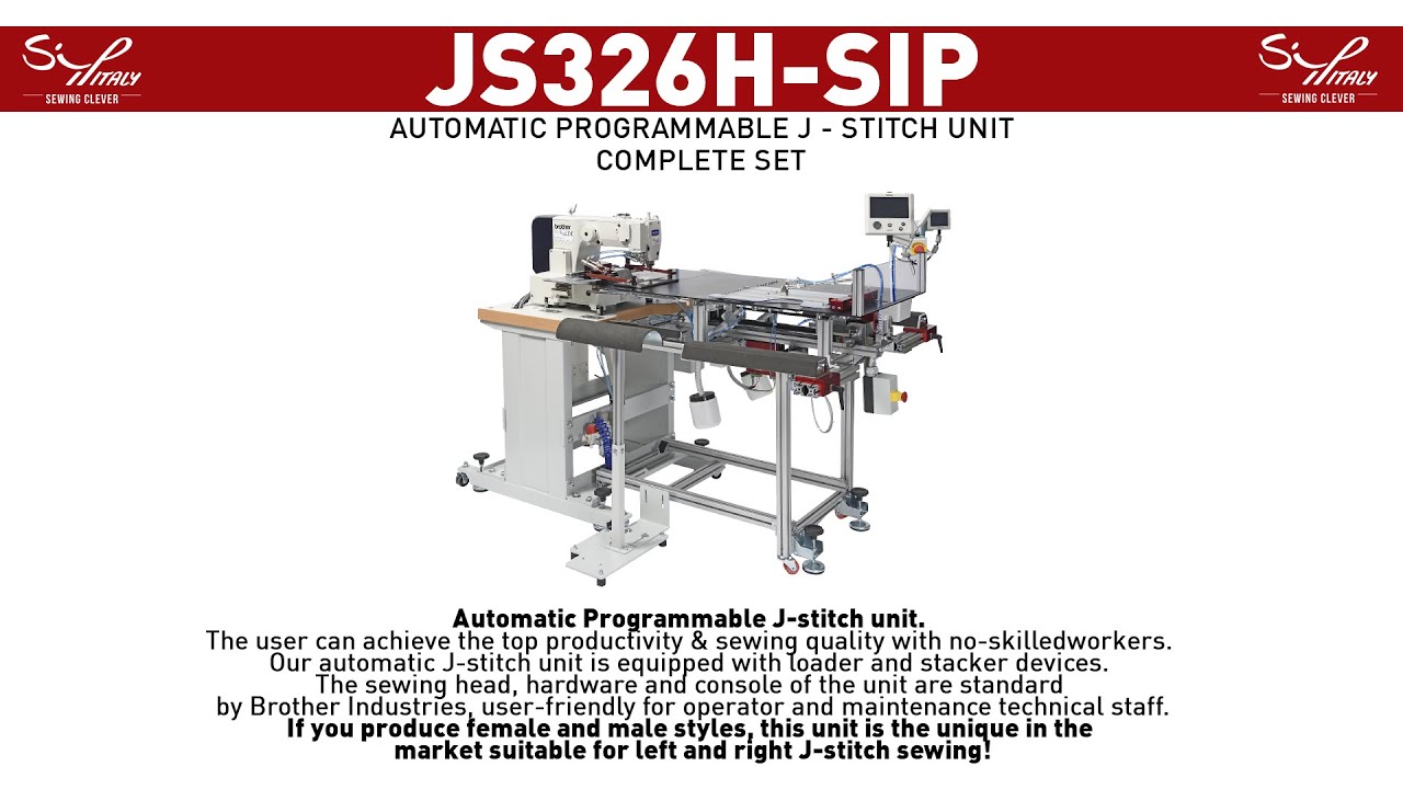 JS326HSIP Fully Automatic Programmable Jstitch unit YouTube