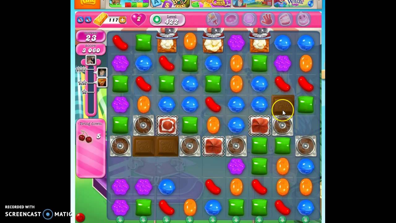 Candy Crush Level 422 W Audio Tips Hints Tricks Youtube