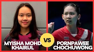 Pornpawee Chochuwong(THA) vs Myisha Mohd Khairul(MYS) Badminton Match | Revisit Uber Cup 2022 by SP BADMINTON 1,900 views 2 weeks ago 7 minutes, 20 seconds